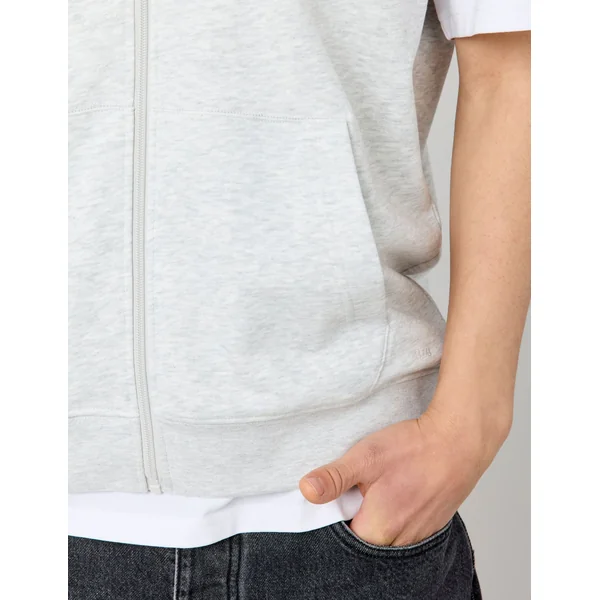 Sweat zippé sans manches Gris clair