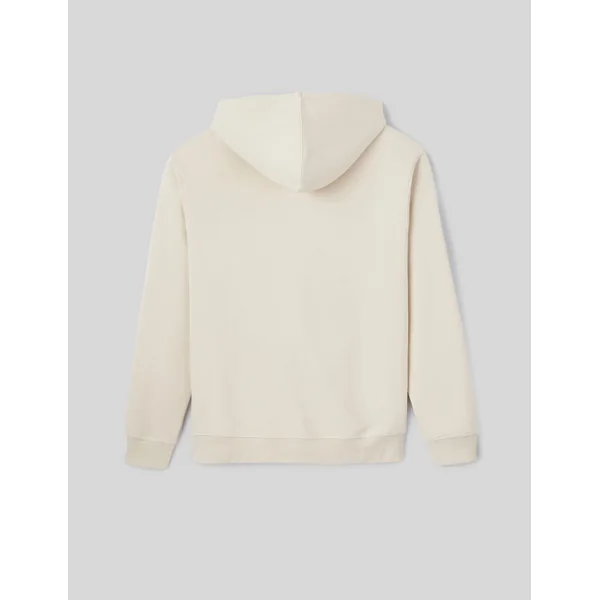 Sweat zippé à capuche Blanc cassé