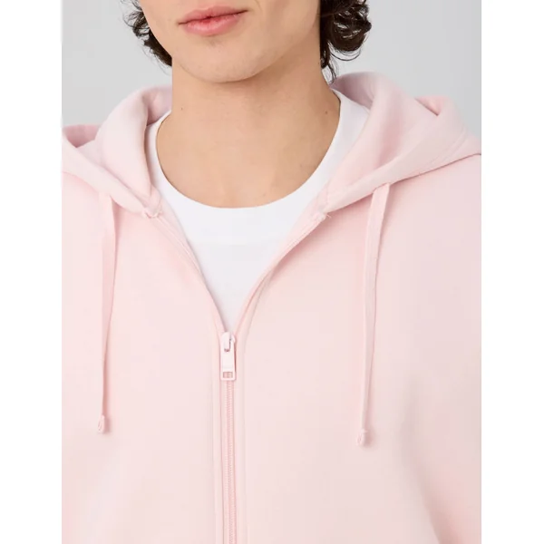 Sweat zippé à capuche Rose