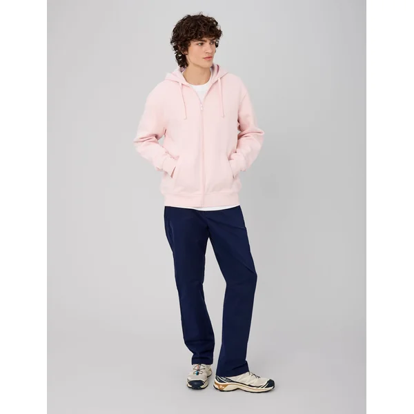 Sweat zippé à capuche Rose