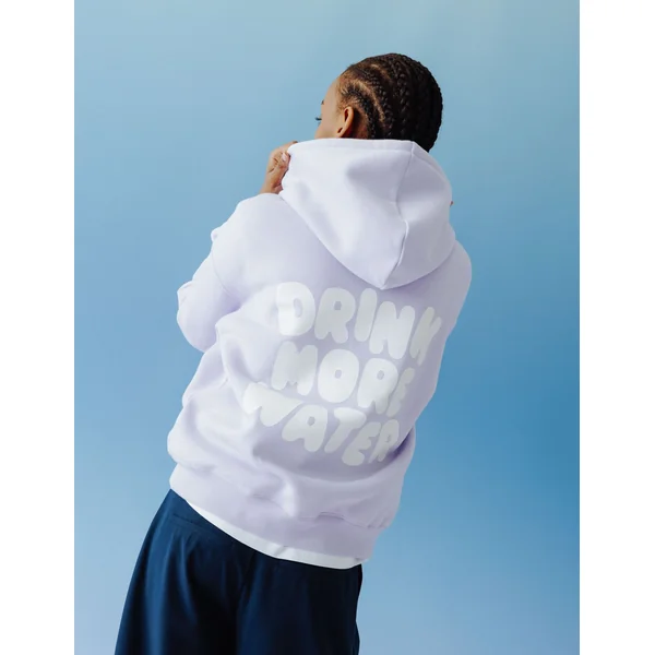 Sweat à capuche imprimé devant/dos Lila