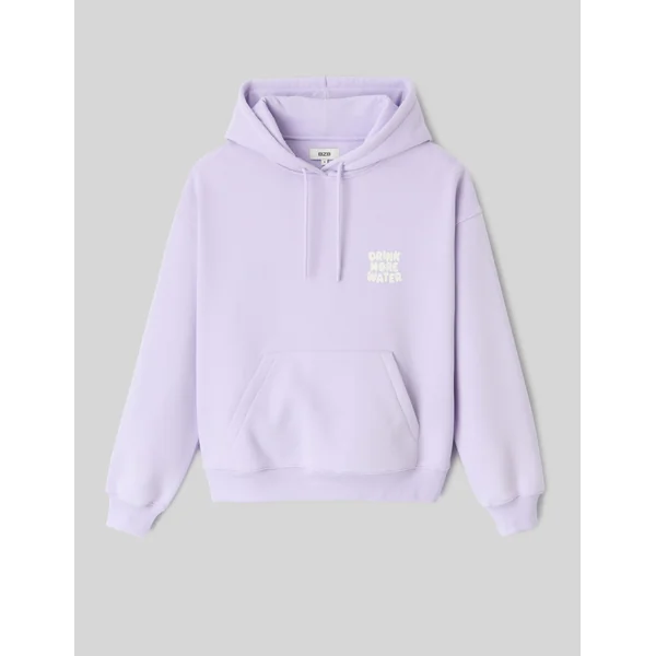 Sweat à capuche imprimé devant/dos Lila