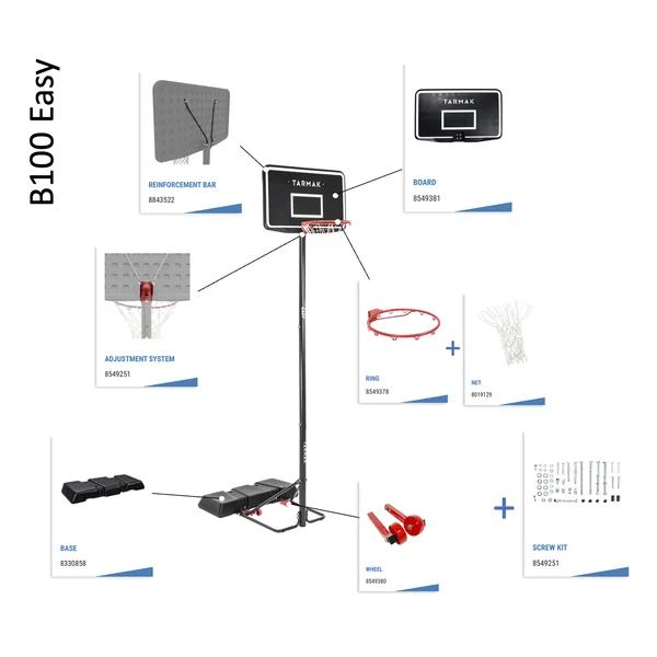 Système de régalage de panier de basket - B100 Easy Systeme de Reglage Hauteur