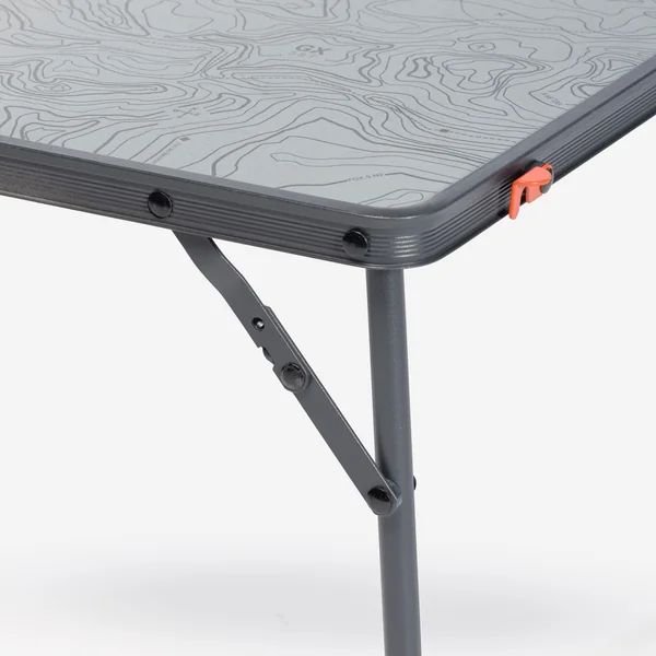 Table de camping basse pliante, 2 à 4 personnes, gris