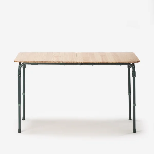 Table de camping pliante et réglable, 4/6 personnes, avec plateau bois