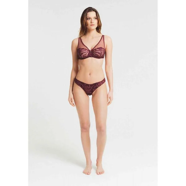 Tanga avec motif graphique - Rouge Louisa Bracq Louisa Bracq