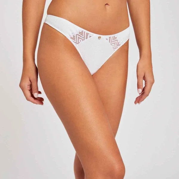 Tanga blanc Kim Morgan Lingerie