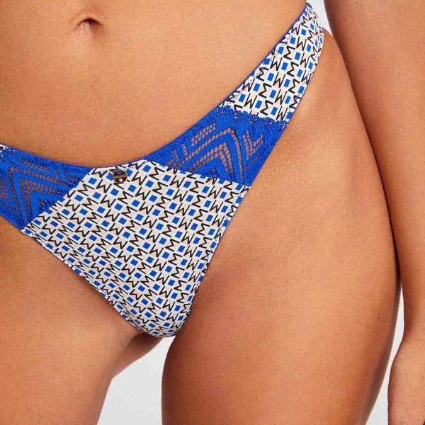 Tanga bleu Kim Morgan Lingerie