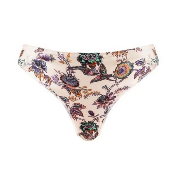 Tanga brodé motif floral - Beige Louisa Bracq Louisa Bracq
