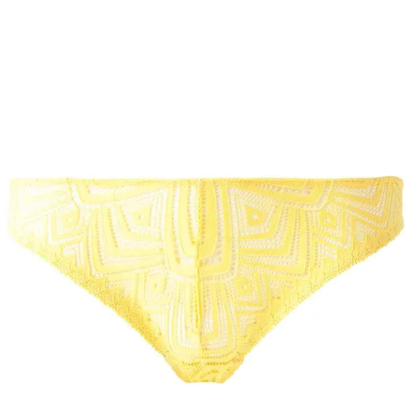 Tanga brésilien jaune Nina Morgan Lingerie