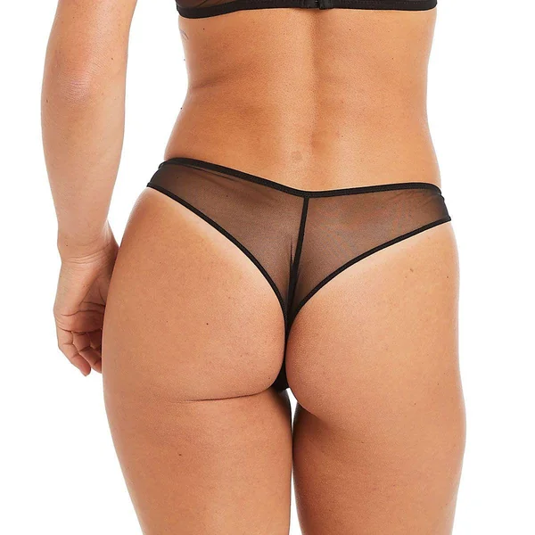 Tanga brésilien noir Splash Pomm Poire