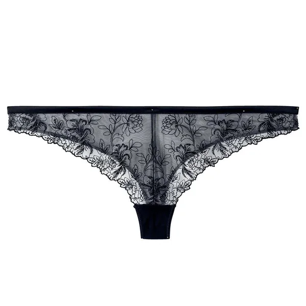 Tanga brésilien noir Splash Pomm Poire