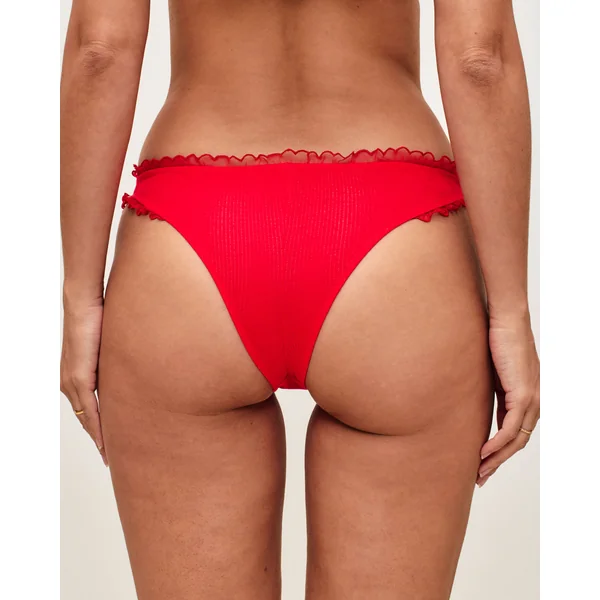 Tanga en coton broderie fraise "Sweet