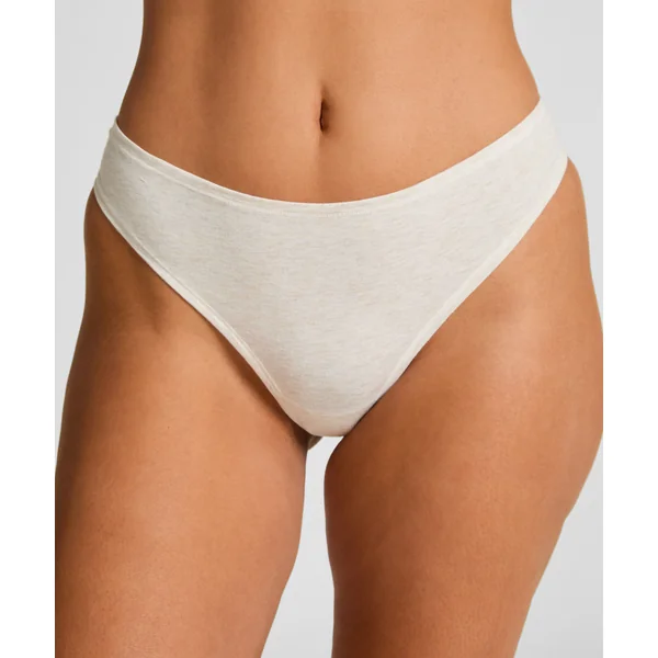 Tanga en coton doux - Beige