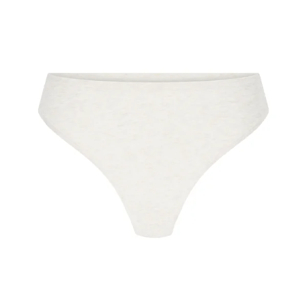 Tanga en coton doux - Beige