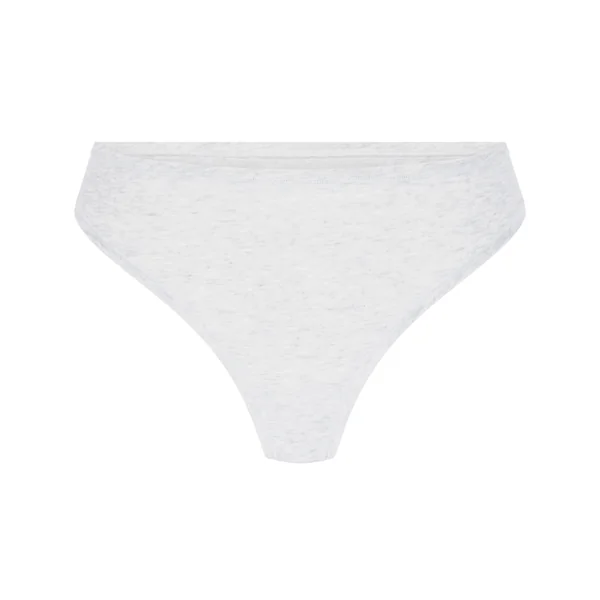 Tanga en coton doux - Gris
