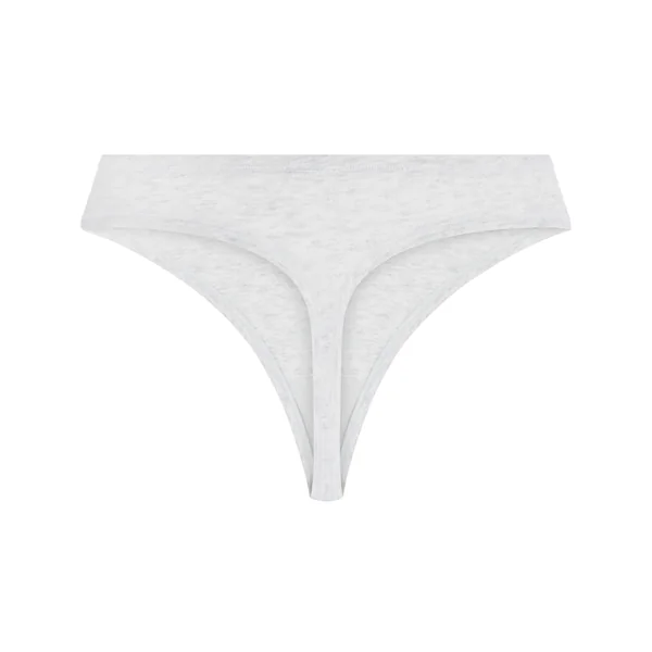 Tanga en coton doux - Gris