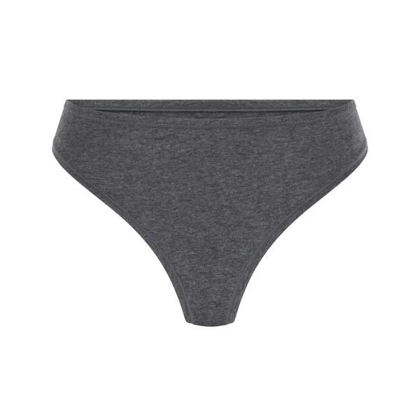 Tanga en coton doux - Gris