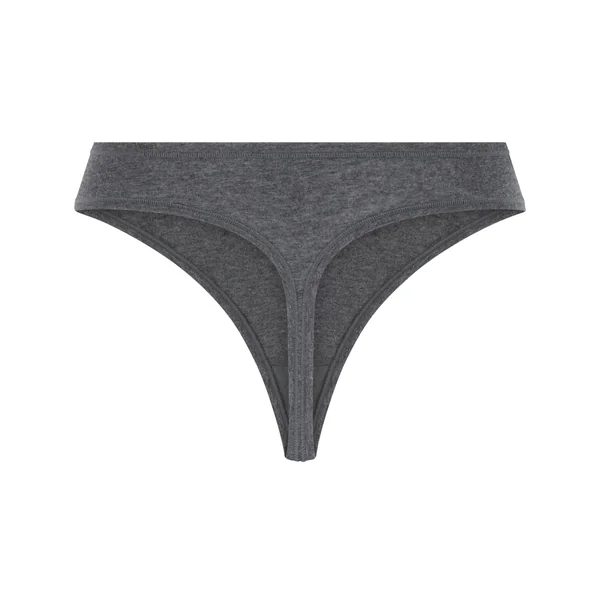 Tanga en coton doux - Gris
