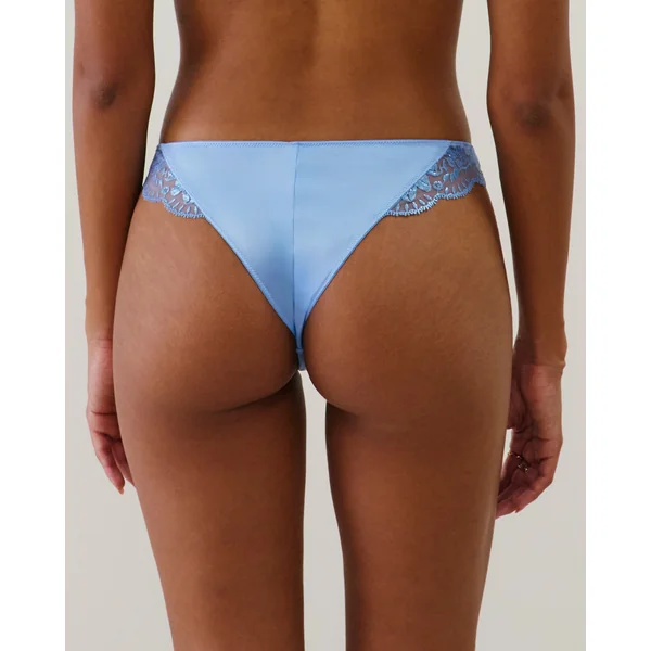 Tanga en microfibre avec broderies