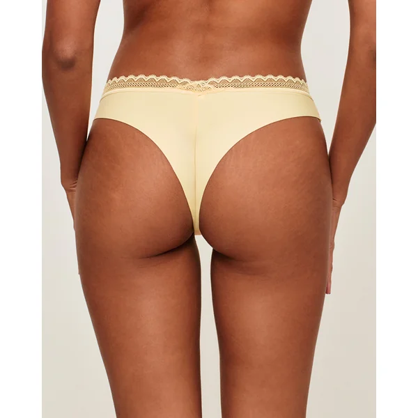Tanga en microfibre et dentelle