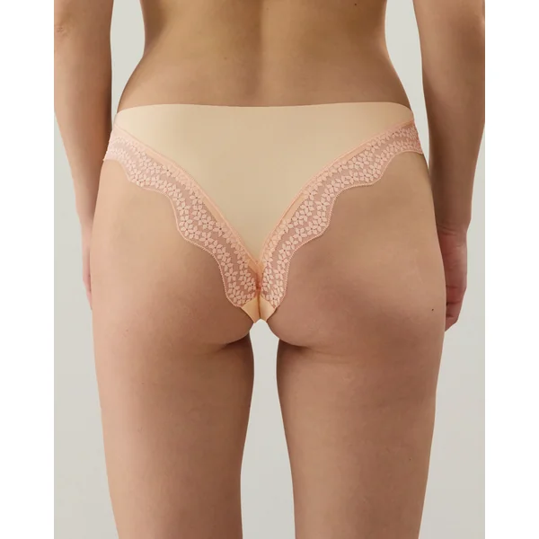 Tanga en microfibre et dentelle