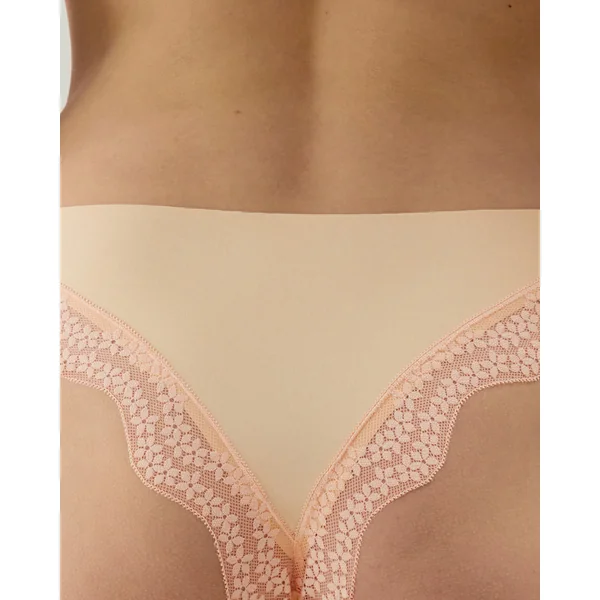 Tanga en microfibre et dentelle