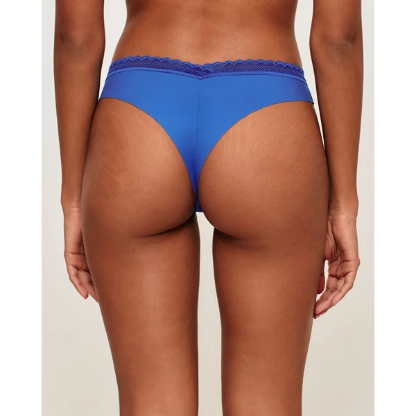Tanga en microfibre et dentelle