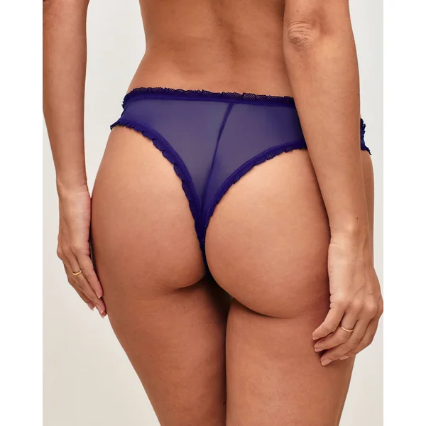 Tanga en tulle avec broderies pastèques
