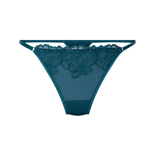 Tanga Margot jambe haute - Bleu