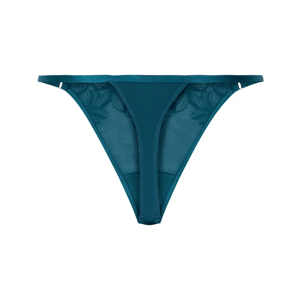 Tanga Margot jambe haute - Bleu
