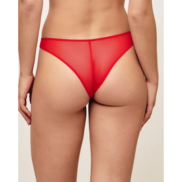 Tanga mesh broderies cœurs