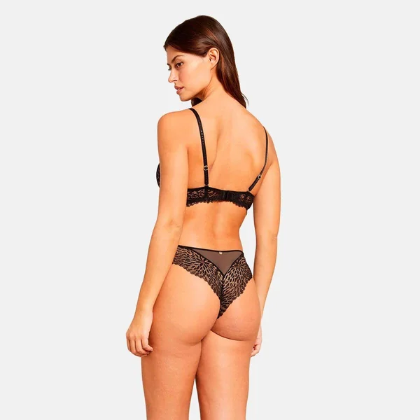 Tanga Morgan Lingerie YASMINE Noir Morgan Lingerie