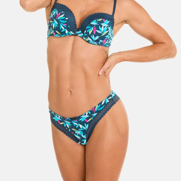 Tanga multico bleu Savane multicolore Pomm Poire