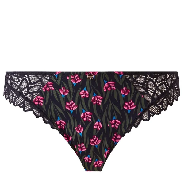Tanga noir Delphine Morgan Lingerie