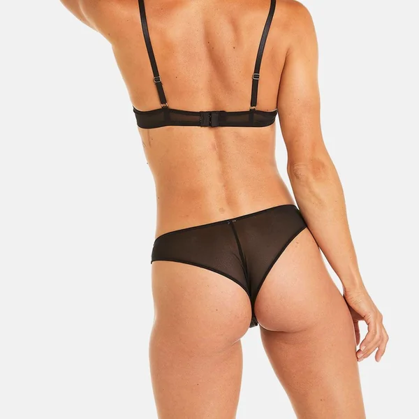 Tanga noir Indécise Pomm Poire