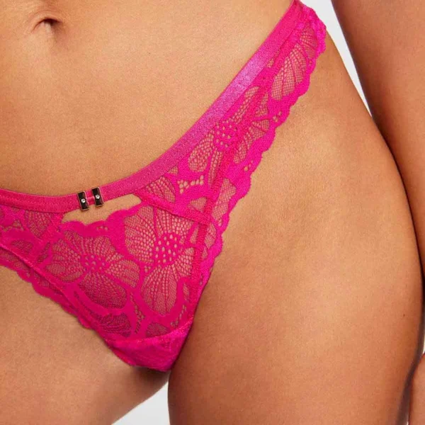 Tanga rose Ophélie Morgan Lingerie