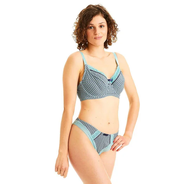 Tanga turquoise Rose bleu Pomm Poire