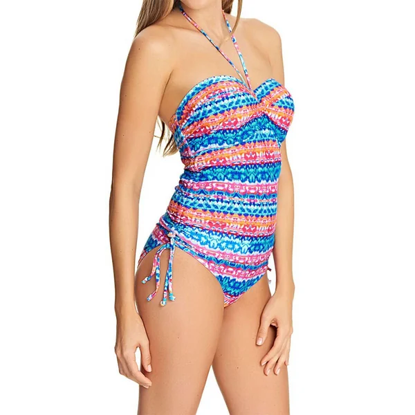 Tankini bandeau à armatures Bleu Freya Maillots