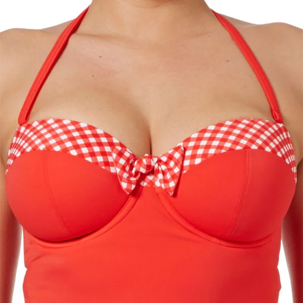 Tankini bandeau à armatures Rouge Freya Maillots