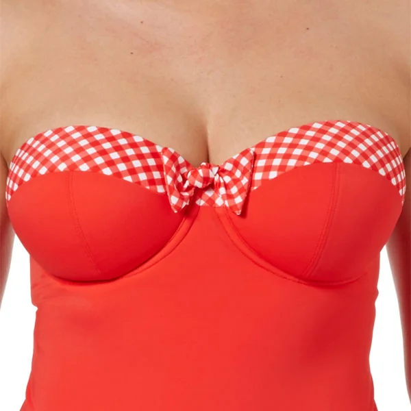 Tankini bandeau à armatures Rouge Freya Maillots