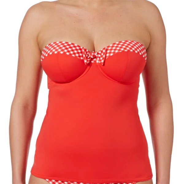 Tankini bandeau à armatures Rouge Freya Maillots