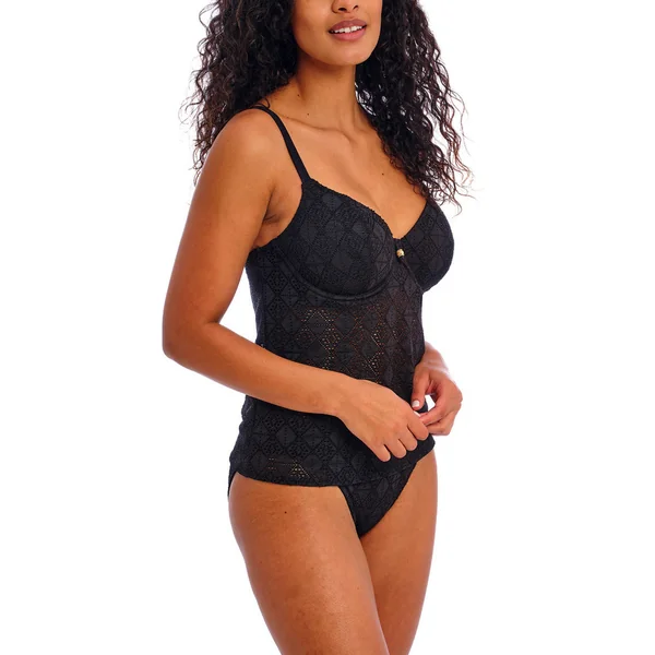 Tankini plunge noir Freya Maillots