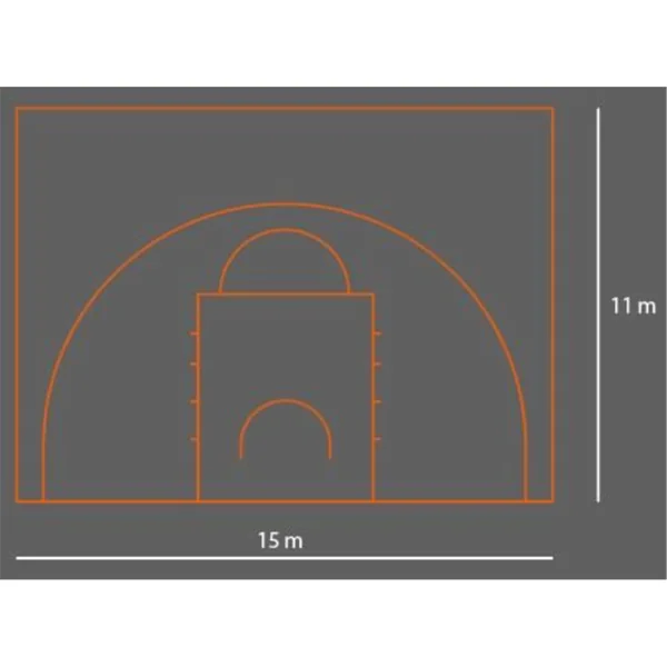 Terrain de basket 3*3, Tc, 15*11m Tresadenn