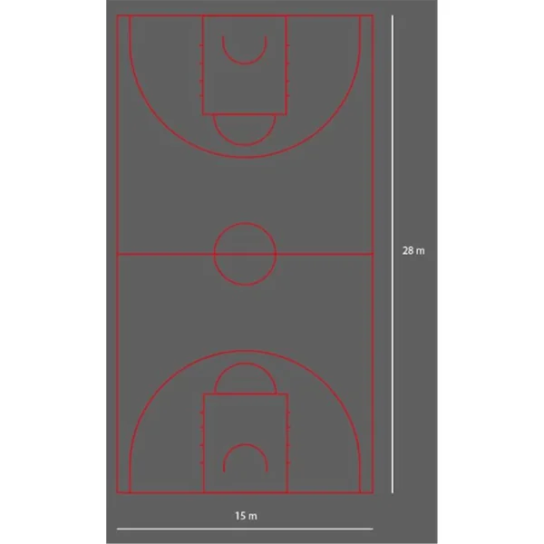 Terrain de basket 5*5, Tc, 28*15 Tresadenn