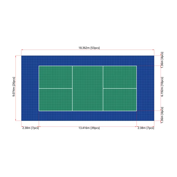 Terrain de Pickleball - Dalles ENLIO Elastic Star
