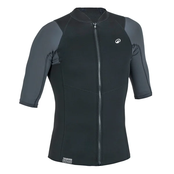 Top anti uv manches courtes homme Yulex100 1.5mm noir