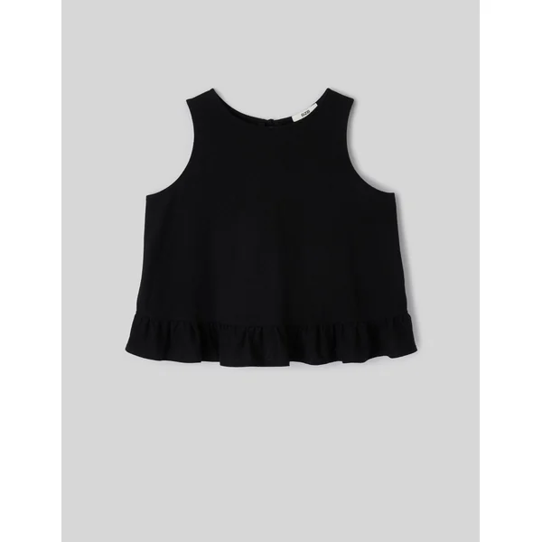 Top avec nœuds au dos Noir