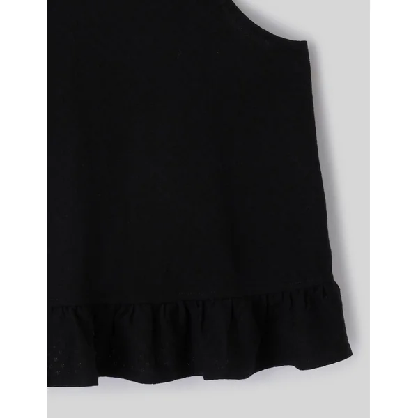 Top avec nœuds au dos Noir
