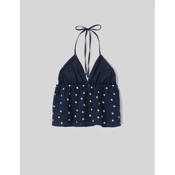 Top dos nu Bleu foncé